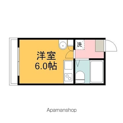 アーバンハイツＢ[1R/19.83m2]の間取図