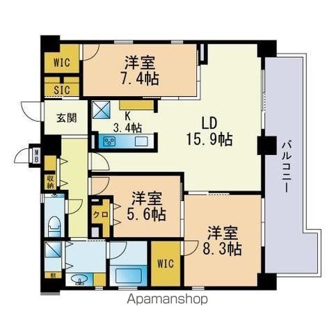 GIRASOLE TENJINの間取り写真