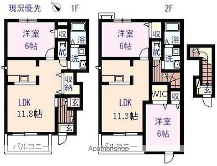 プラシード・ユダ[2LDK/56.26m2]の間取図
