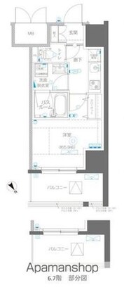 アルファレジデンシア南千住[1K/25.72m2]の間取図