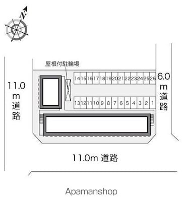 レオパレスプレステージⅢ[1K/31.05m2]の駐車場