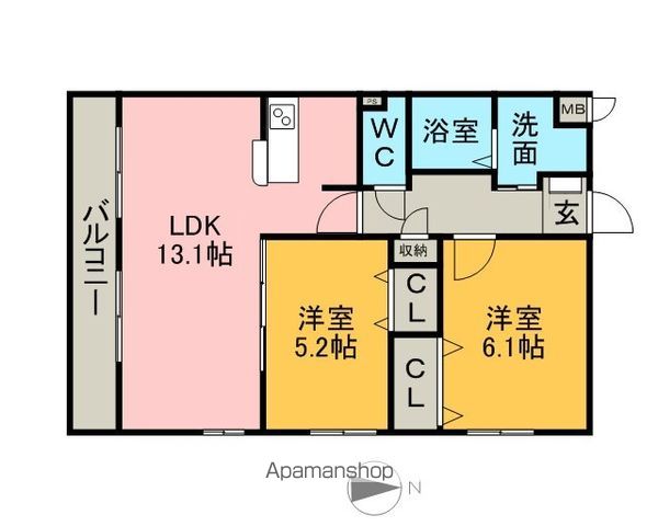 緒川プラザの間取り写真