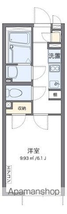 レオネクストマグノリア[1K/21.11m2]の間取図