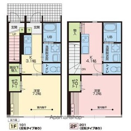 Ｃａｓａ　ｃｏｎｆｏｒｔａｖｅｌ（カーサ・コンフォターヴェウ）[1K/26.4m2]の間取図