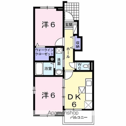 コンフルアンス　ＭⅠ[2DK/45.06m2]の間取図