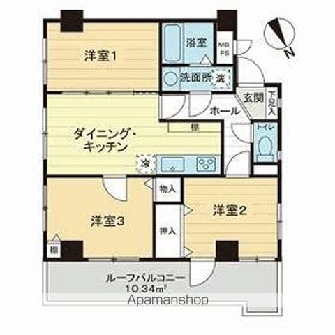 ライオンズマンション調布南の間取り写真