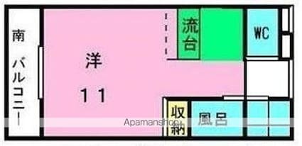 オーパスワン[1R/31m2]の間取図