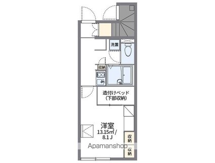 レオパレスケリュスＡ[1K/23.61m2]の間取図