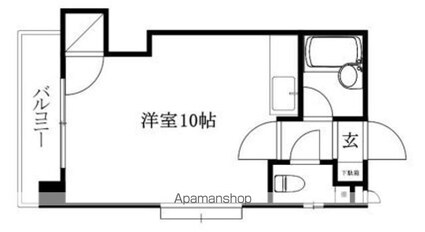 フォレスト三番町[1R/22.68m2]の間取図