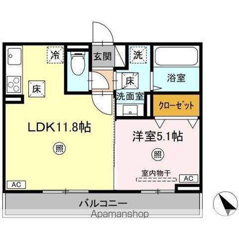 DーROOM Nの間取り写真