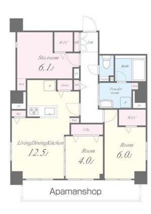 ＧＡＲＤＥＮ　ＣＯＵＲＴ　Ａ　高島平[2SLDK/71.84m2]の間取図