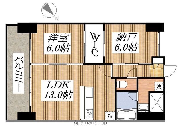 【立川市錦町のマンションの間取り】