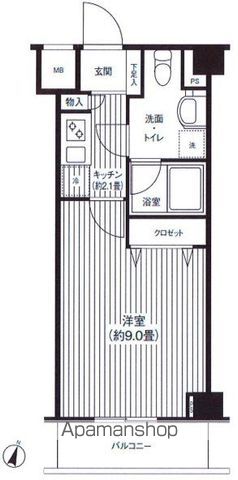 グランハイツ東中野の間取り写真