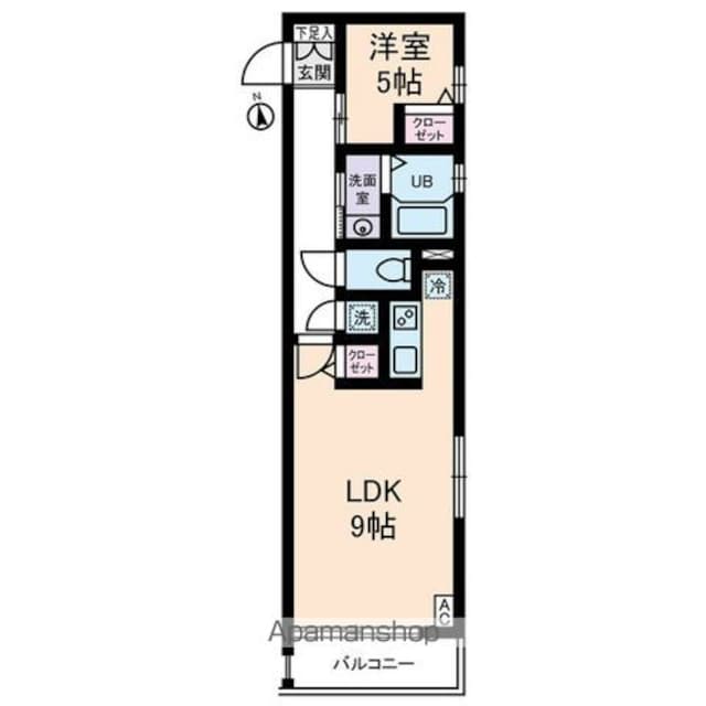 トリニティコート[1LDK/36.63m2]の間取図