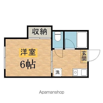 ハイムコーヤⅢ[1K/20.6m2]の間取図