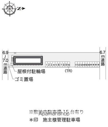 レオパレス蓮華[1K/26.49m2]の配置図