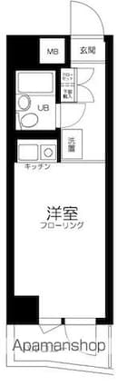 東京都杉並区和田３丁目[1R/16.56m2]の間取図