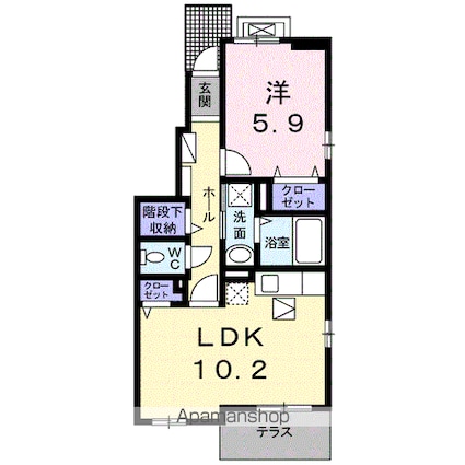 ラグランジュ[1LDK/43.14m2]の間取図