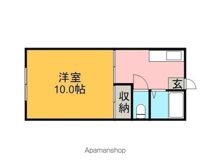 メゾンドＳ[1K/30.69m2]の間取図