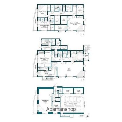 駒沢３丁目貸家[6LDK/291.99m2]の間取図