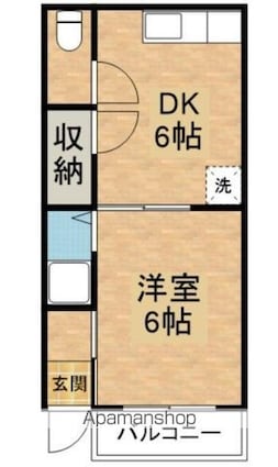 いつみ荘[1DK/25m2]の間取図