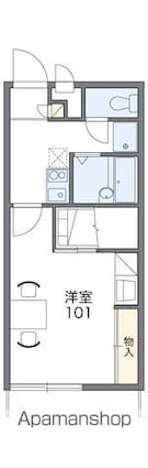 レオパレスシャルマン[1K/23.18m2]の間取図