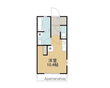 ＫａｒｍａｎｎⅡ[1R/27.7m2]の間取図