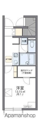 レオネクストモミの木[1K/23.61m2]の間取図