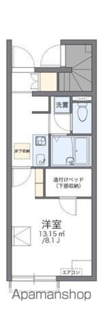 レオネクストモミの木[1K/23.61m2]の間取図