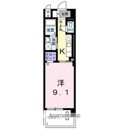 シャロン　グレース[1K/30.96m2]の間取図