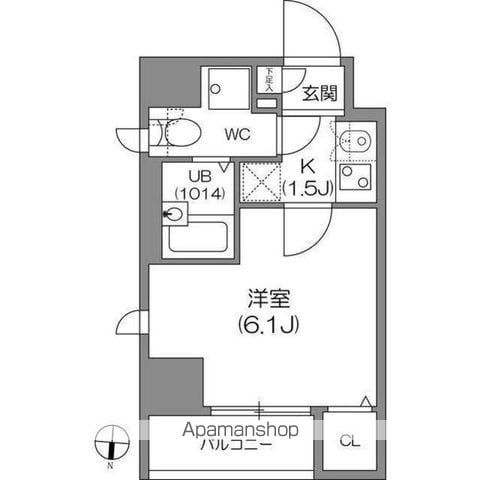 中野区本町のマンションの間取り