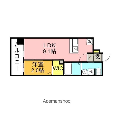 【福岡市博多区比恵町のマンションの間取り】