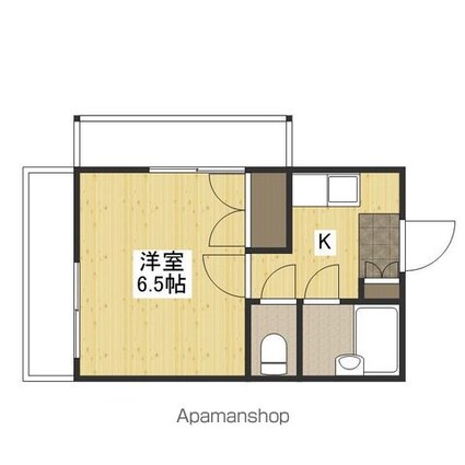 新庄リバービル[1K/19.6m2]の間取図