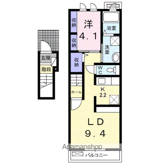 ＡＨＭ１[1LDK/40.09m2]の間取図