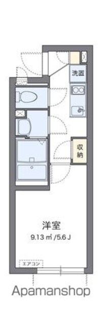 クレイノビアンカーサ[1K/20.01m2]の間取図