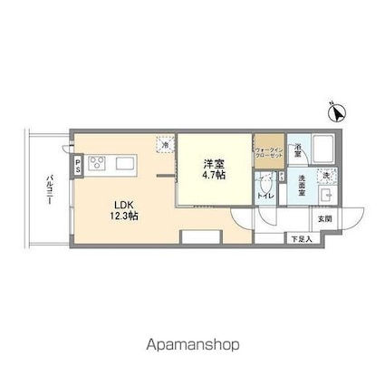 ＡＣＰレジデンス文京春日[1LDK/40.65m2]の間取図