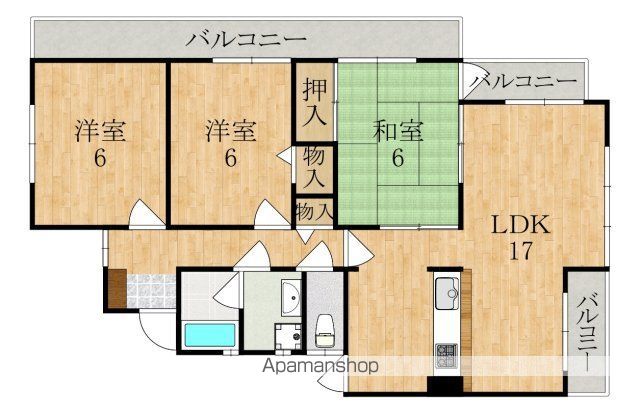 富雄サンパレスI号館の間取り写真