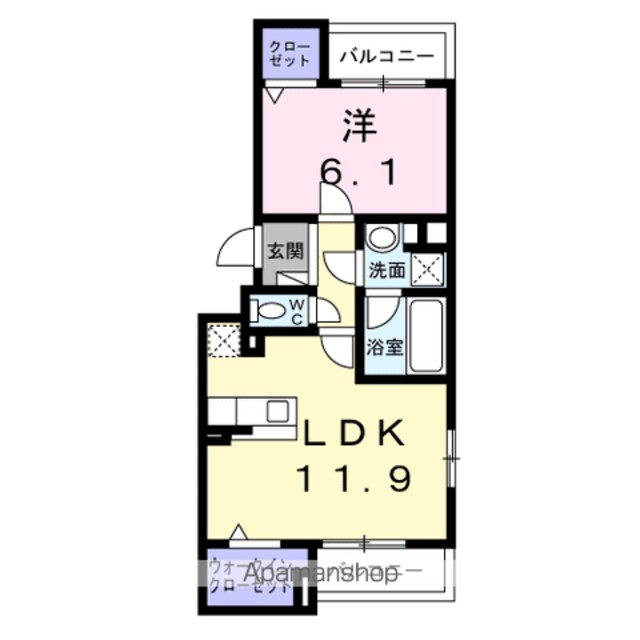 ＣＲＥＶＡＮＣＥ亀戸Ⅱ[1LDK/45.72m2]の間取図