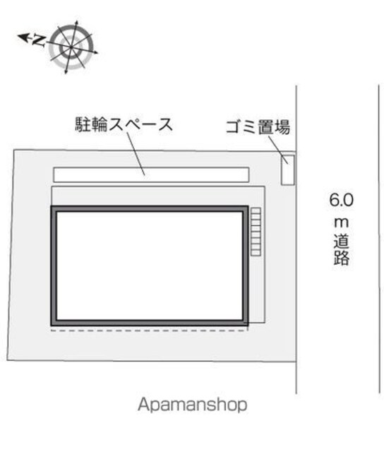 レオパレスハーティハイツ[1K/22.35m2]の配置図