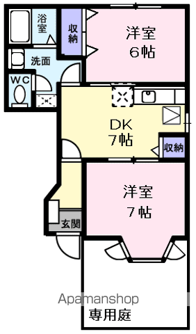 青梅線 羽村駅 徒歩14分 2階建 築27年の間取り写真