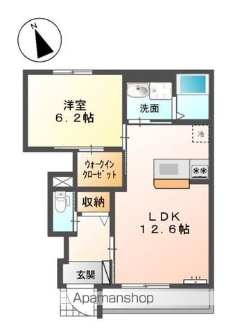 高知市大津のアパートの間取り