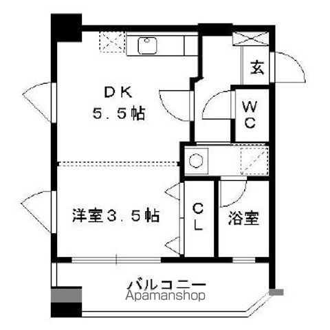 【福岡市中央区薬院のマンションの間取り】