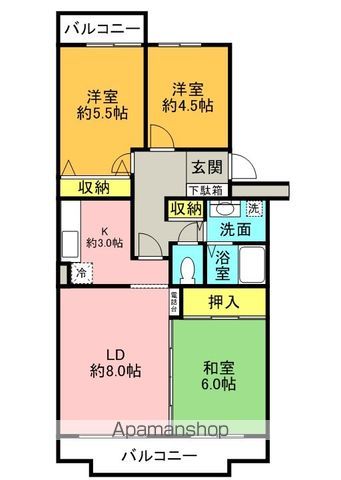コーポラスK&Tの間取り写真