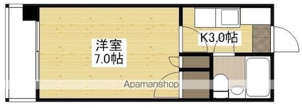 山本ビル[1K/18.42m2]の間取図