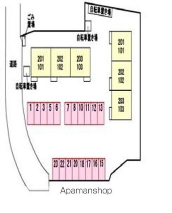 ロイヤル　ストーンⅡ[2LDK/63.87m2]の配置図