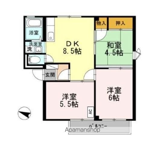 BELLEVUE弐番館の間取り写真