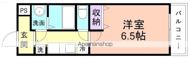 和歌山県和歌山市岡南ノ丁[1K/25.2m2]の間取図