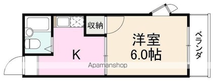 コート扇町Ⅰ[1K/19m2]の間取図
