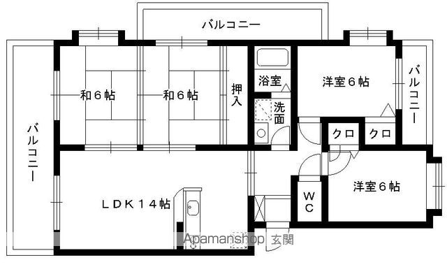 【ヒルサイドテラス若宮の間取り】