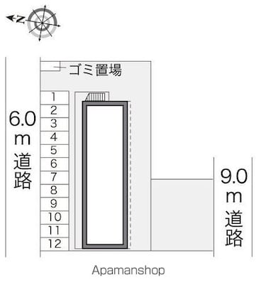 レオパレス楓[1K/23.18m2]の配置図